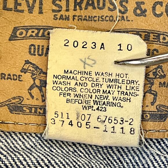 Levi’s Trucker Denim Jean Jacket 511 Women’s Large 37405-1118 USA Made Stonewash - Picture 4 of 5